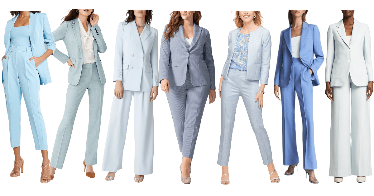 Light Blue Suit Outfits For Women (2 ideas & outfits)
