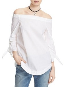 Off the Shoulder Top: Free People 'Show Me Some Shoulder' Off the Shoulder Cotton Blouse