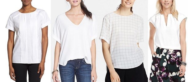 white tops for work: popover blouses