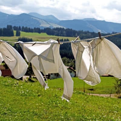 stock photo of laundry hanging dry how to wash "dry clean" clothes