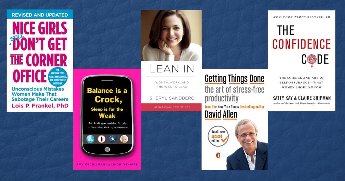 collage of must-read books for businesswomen