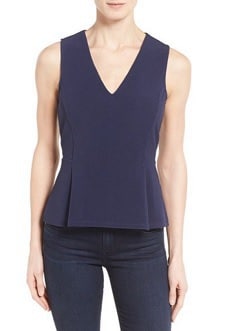 Peplum Work Top: Halogen® V-Neck Peplum Top