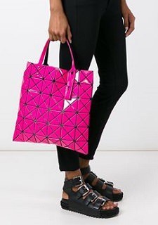 Pink Bag: Bao Bao Issey Miyake Geometric Panelled Tote 