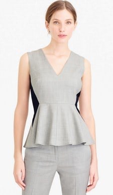 Sleeveless Work Top: J.Crew Colorblock Peplum Top