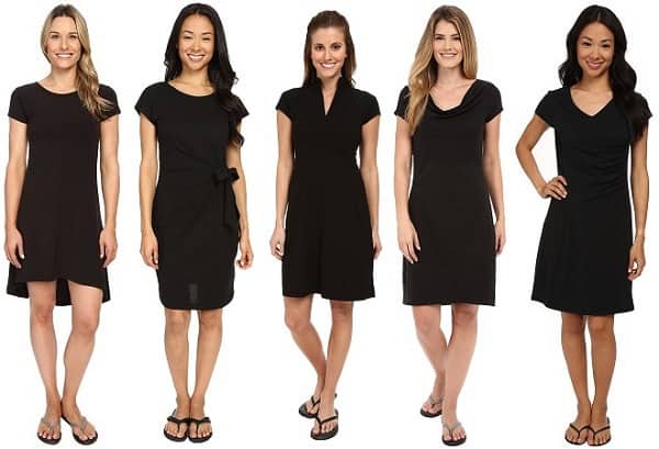 ExOfficio Go-To 3/4 Sleeve travel LBD, quick dry with a hidden
