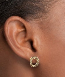 Work Earrings: Alexis Bittar 'Elements - Jardin de Papillon' Chain Link Stud Earrings