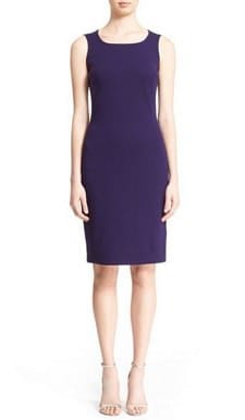 Purple Work Dress: St. John Collection Milano Knit Sheath Dress