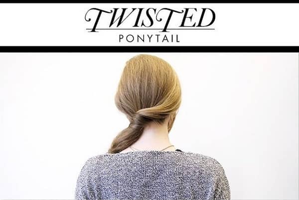 twisted ponytail for work