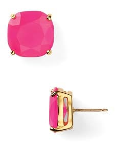Pink Earrings: Kate Spade New York Small Square Stud Earrings 