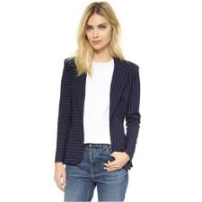 pinstriped blazer
