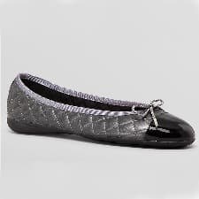 Round Toe Ribbon Flat: Paul Mayer Quilted Ballet Flats 