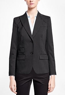 Stretch Wool Blazer: Brooks Brothers Two-Button Pinstripe Wool Blazer