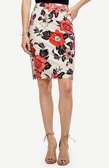 Affordable Work Skirt: Ann Taylor Sundrenched Floral Pencil Skirt   