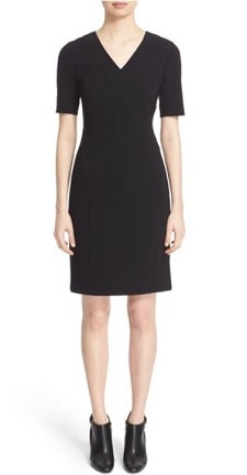 Black Work Dress: Lafayette 148 New York 'Akira' V-Neck Sheath Dress 