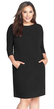 black work dress with pockets