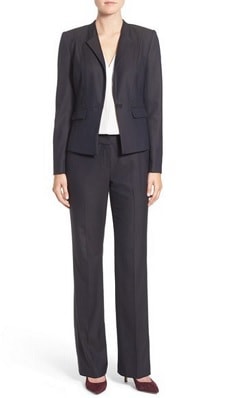 Affordable Women's Suit: Halogen Herringbone Stretch Suit