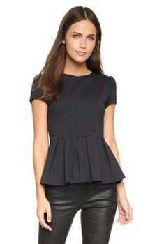 short sleeve peplum blouse