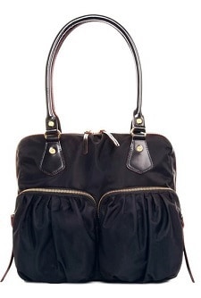 Black Nylon Bag with Pockets: MZ Wallace 'Jane' Bedford Nylon Handbag