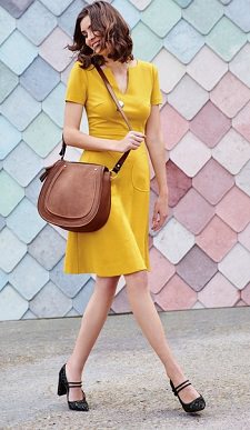 Yellow Dress for Work: Boden Carolyn Ponte Dress 