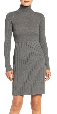 pleated-turtleneck-sweater-dress-for-work