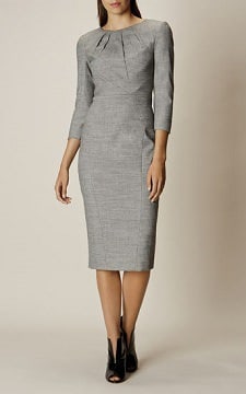 Karen millen folded 2024 pencil dress grey