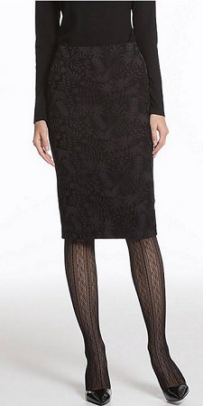 black-jacquard-skirt