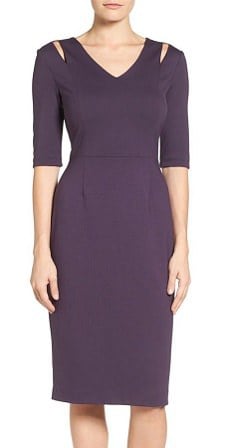 Thursday's Workwear Report: Cutout Shoulder Sheath Dress - Corporette.com