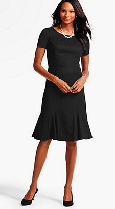 Wednesday's Workwear Report: Italian Flannel Godet-Inset Dress ...