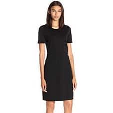 Thursday's Workwear Report: Short-Sleeve Button-Accented Sheath Dress ...