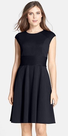 Thursday's Workwear Report: Pintucked Waist Ponte Fit & Flare Dress ...