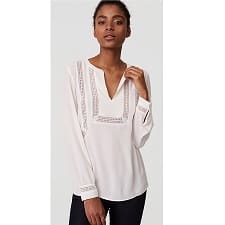 Frugal Friday’s Workwear Report: Lacy Split-Neck Blouse