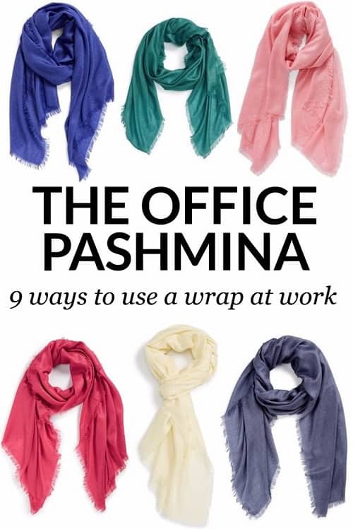 office pashmina - 9 ways to use a wrap at work