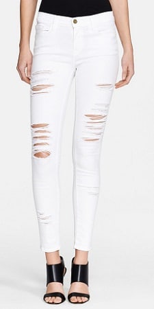 modern white jeans
