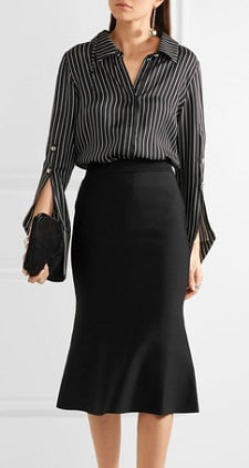 Splurge Monday's Workwear Report: Fluted Stretch-Knit Skirt