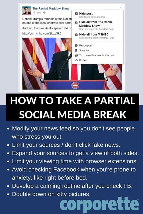 how to take a partial social media break