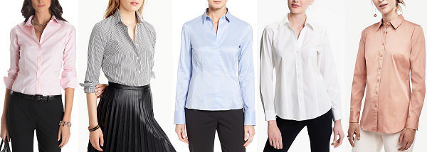 womens formal button down shirts