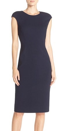 Wednesday's Workwear Report: Cap Sleeve Crepe Sheath Dress - Corporette.com