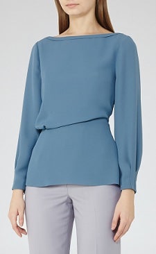 Nina Draped Long-Sleeved Top