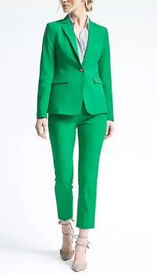 Tuesday's Workwear Report: Green Lightweight Wool One-Button Blazer ...