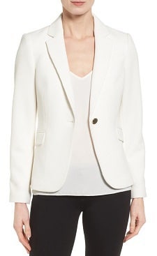 Wednesday's Workwear Report: Grid Texture One-Button Blazer ...