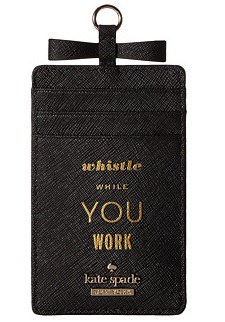 Kate Spade lanyard Whistle While You Work | Corporette