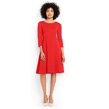 Thursday's Workwear Report: 3/4-Sleeve Ponte Flounce Dress - Corporette.com