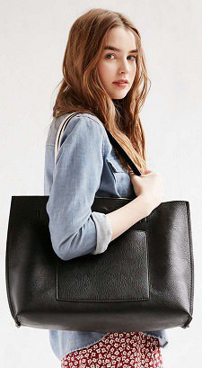 Coffee Break: Vegan Leather Tote Bag - Corporette.com