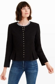 jacket with peplum detail