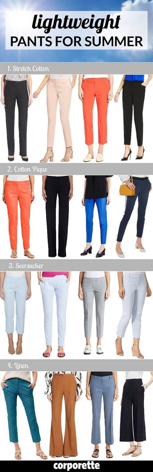 lightweight work pants for summer women's