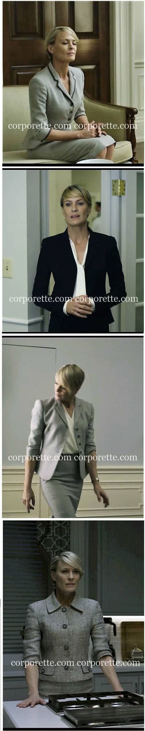  Vous vous demandez comment obtenir le style de Claire Underwood de House of Cards? Le personnage de Robin Wright offre une inspiration de vêtements de travail géniale. Nous avons jeté un coup d'œil à certaines de ses meilleures tenues et aux secrets de style que vous pouvez voler pour votre bureau conservateur.