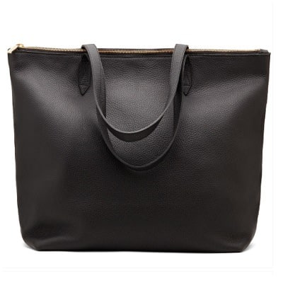 Workwear Hall of Fame: Classic Leather Zipper Tote - Corporette.com