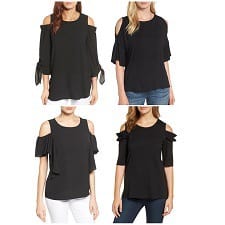 Women Cold Shoulder Cut Out Sleeve Blouse Top T-Shirt Black L : :  Clothing, Shoes & Accessories