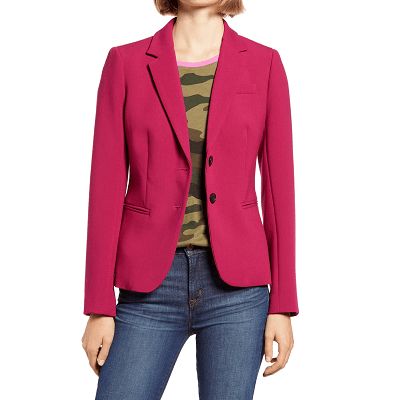 hot pink schoolboy blazer