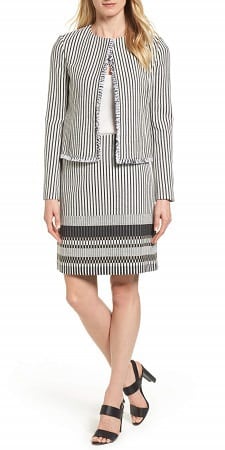 Suit of the Week: A Stylish Striped Skirt Suit from Boss